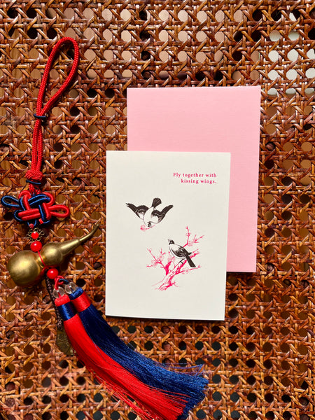 Love Birds 比翼雙飛 Greeting Card by Overice