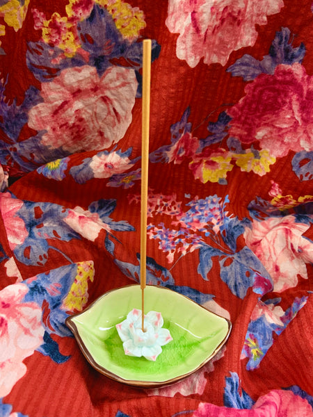 Ceramic Leaf Shaped Incense Dish